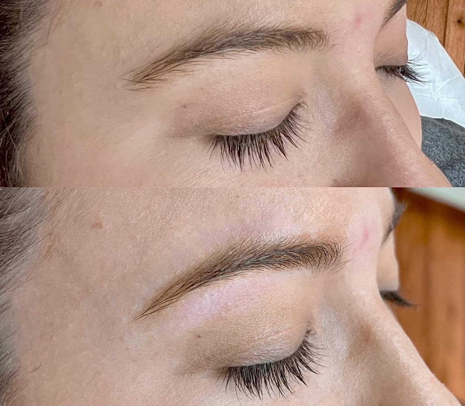 Brows b and a